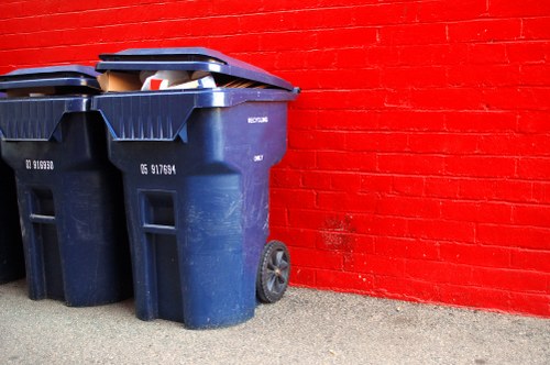 Different types of business waste sorted for removal